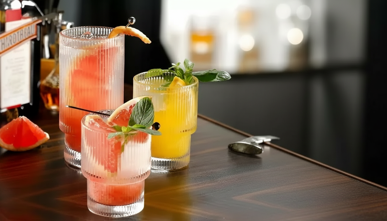 Heat-Resistant Stripe Glass Mug for Hot & Iced Drinks